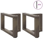 vidaXL Picioare pentru măsuță de cafea în formă de T, 2 buc., negru, 50x25x(30-31) cm, oțel