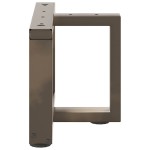vidaXL Picioare pentru măsuță de cafea în formă de T, 2 buc., negru, 50x25x(30-31) cm, oțel