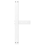 vidaXL Picioare pentru măsuță de cafea în formă de T, 2 buc., alb, 60x25x(30-31) cm, oțel