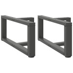 vidaXL Picioare pentru măsuță de cafea în formă de T, 2 buc., antracit, 60x25x(30-31) cm, oțel
