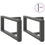 vidaXL Picioare pentru măsuță de cafea în formă de T, 2 buc., antracit, 60x25x(30-31) cm, oțel