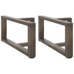 vidaXL Picioare pentru măsuță de cafea în formă de T, 2 buc., negru, 60x25x(30-31) cm, oțel