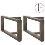vidaXL Picioare pentru măsuță de cafea în formă de T, 2 buc., negru, 60x25x(30-31) cm, oțel