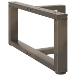 vidaXL Picioare pentru măsuță de cafea în formă de T, 2 buc., negru, 60x25x(30-31) cm, oțel