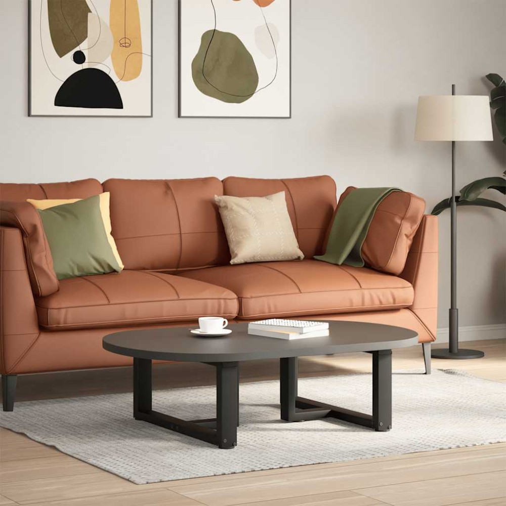 vidaXL Picioare pentru măsuță de cafea în formă de T, 2 buc., negru, 70x25x(30-31) cm, oțel