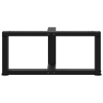 vidaXL Picioare pentru măsuță de cafea în formă de T, 2 buc., negru, 70x25x(30-31) cm, oțel