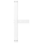 vidaXL Picioare pentru măsuță de cafea în formă de T, 2 buc., alb, 70x25x(30-31) cm, oțel