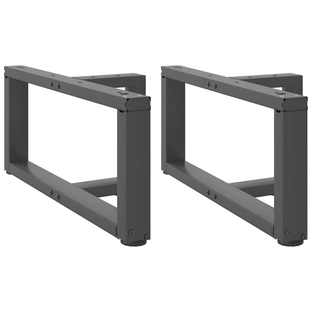 vidaXL Picioare pentru măsuță de cafea în formă de T, 2 buc., antracit, 70x25x(30-31) cm, oțel