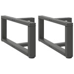vidaXL Picioare pentru măsuță de cafea în formă de T, 2 buc., antracit, 70x25x(30-31) cm, oțel