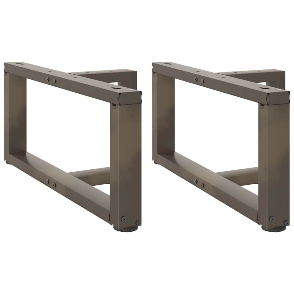 vidaXL Picioare pentru măsuță de cafea în formă de T, 2 buc., negru, 70x25x(30-31) cm, oțel