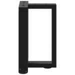 vidaXL Picioare pentru măsuță de cafea în formă de T, 2 buc., negru, 28x25x(42-43) cm, oțel