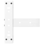 vidaXL Picioare pentru măsuță de cafea în formă de T, 2 buc., alb, 28x25x(42-43) cm, oțel
