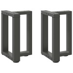 vidaXL Picioare pentru măsuță de cafea în formă de T, 2 buc., antracit, 28x25x(42-43) cm, oțel