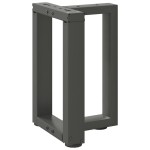 vidaXL Picioare pentru măsuță de cafea în formă de T, 2 buc., antracit, 28x25x(42-43) cm, oțel
