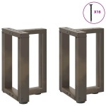 vidaXL Picioare pentru măsuță de cafea în formă de T, 2 buc., negru, 28x25x(42-43) cm, oțel