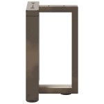 vidaXL Picioare pentru măsuță de cafea în formă de T, 2 buc., negru, 28x25x(42-43) cm, oțel