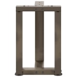 vidaXL Picioare pentru măsuță de cafea în formă de T, 2 buc., negru, 28x25x(42-43) cm, oțel