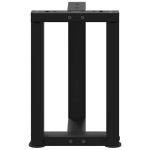 vidaXL Picioare pentru măsuță de cafea în formă de T, 2 buc., negru, 38x25x(42-43) cm, oțel
