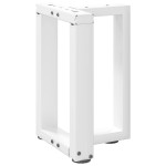 vidaXL Picioare pentru măsuță de cafea în formă de T, 2 buc., alb, 38x25x(42-43) cm, oțel