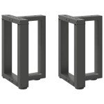 vidaXL Picioare pentru măsuță de cafea în formă de T, 2 buc., antracit, 38x25x(42-43) cm, oțel