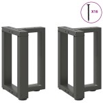 vidaXL Picioare pentru măsuță de cafea în formă de T, 2 buc., antracit, 38x25x(42-43) cm, oțel