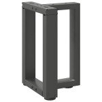 vidaXL Picioare pentru măsuță de cafea în formă de T, 2 buc., antracit, 38x25x(42-43) cm, oțel