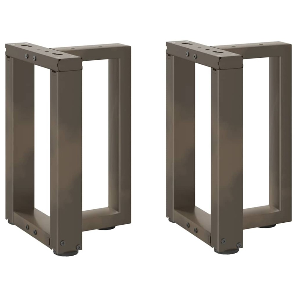 vidaXL Picioare pentru măsuță de cafea în formă de T, 2 buc., negru, 38x25x(42-43) cm, oțel
