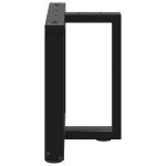 vidaXL Picioare pentru măsuță de cafea în formă de T, 2 buc., negru, 50x25x(42-43) cm, oțel