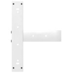 vidaXL Picioare pentru măsuță de cafea în formă de T, 2 buc., alb, 50x25x(42-43) cm, oțel