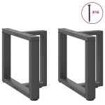 vidaXL Picioare pentru măsuță de cafea în formă de T, 2 buc., antracit, 50x25x(42-43) cm, oțel