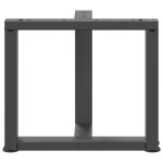 vidaXL Picioare pentru măsuță de cafea în formă de T, 2 buc., antracit, 50x25x(42-43) cm, oțel