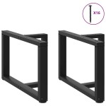 vidaXL Picioare pentru măsuță de cafea în formă de T, 2 buc., negru, 60x25x(42-43) cm, oțel vidaXL Picioare pentru măsuță de cafea în formă de T, 2 buc., negru, 60x25x(42-43) cm, oțel