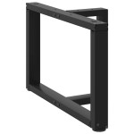 vidaXL Picioare pentru măsuță de cafea în formă de T, 2 buc., negru, 60x25x(42-43) cm, oțel vidaXL Picioare pentru măsuță de cafea în formă de T, 2 buc., negru, 60x25x(42-43) cm, oțel