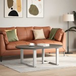 vidaXL Picioare pentru măsuță de cafea în formă de T, 2 buc., alb, 60x25x(42-43) cm, oțel