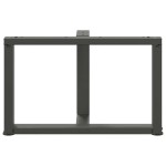 vidaXL Picioare pentru măsuță de cafea în formă de T, 2 buc., antracit, 60x25x(42-43) cm, oțel