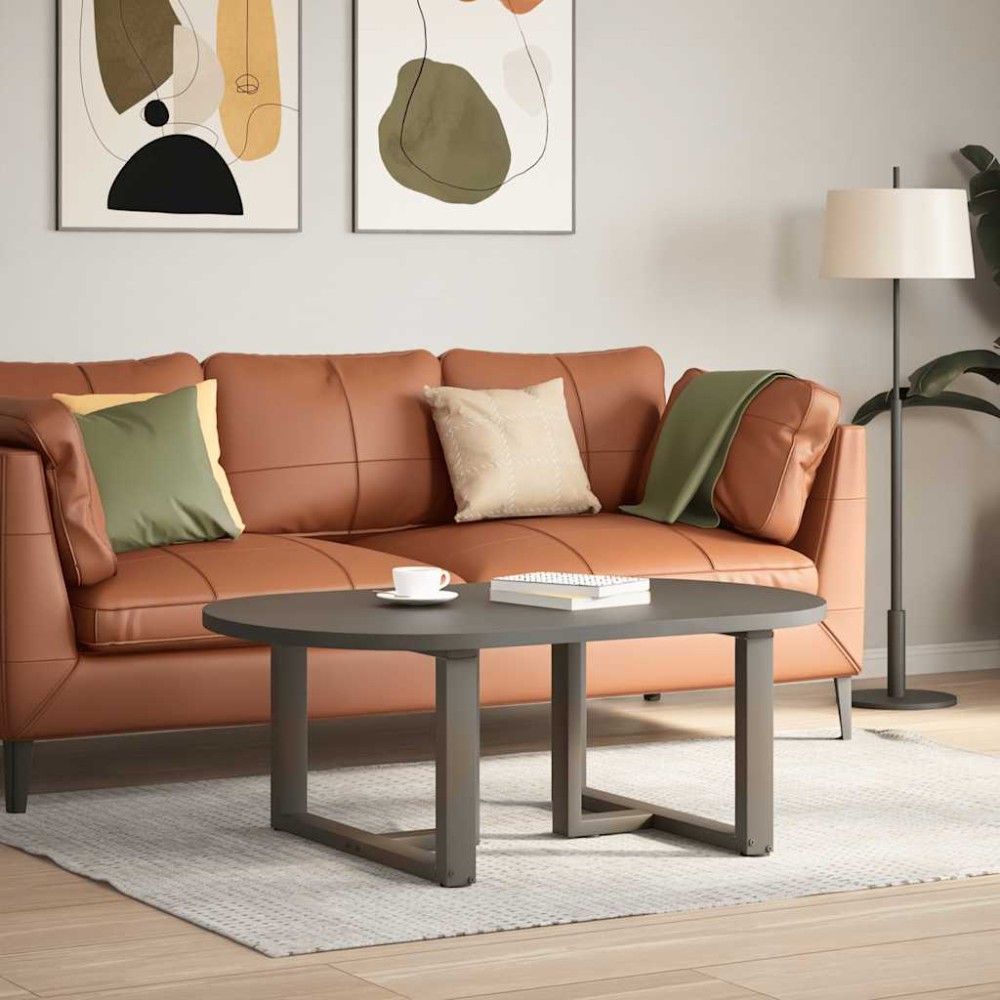 vidaXL Picioare pentru măsuță de cafea în formă de T, 2 buc., negru, 60x25x(42-43) cm, oțel