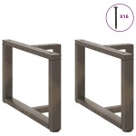 vidaXL Picioare pentru măsuță de cafea în formă de T, 2 buc., negru, 60x25x(42-43) cm, oțel vidaXL Picioare pentru măsuță de cafea în formă de T, 2 buc., negru, 60x25x(42-43) cm, oțel