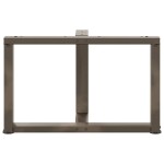 vidaXL Picioare pentru măsuță de cafea în formă de T, 2 buc., negru, 60x25x(42-43) cm, oțel vidaXL Picioare pentru măsuță de cafea în formă de T, 2 buc., negru, 60x25x(42-43) cm, oțel