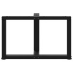 vidaXL Picioare pentru măsuță de cafea în formă de T, 2 buc., negru, 70x25x(42-43) cm, oțel vidaXL Picioare pentru măsuță de cafea în formă de T, 2 buc., negru, 70x25x(42-43) cm, oțel