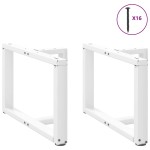 vidaXL Picioare pentru măsuță de cafea în formă de T, 2 buc., alb, 70x25x(42-43) cm, oțel