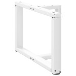 vidaXL Picioare pentru măsuță de cafea în formă de T, 2 buc., alb, 70x25x(42-43) cm, oțel