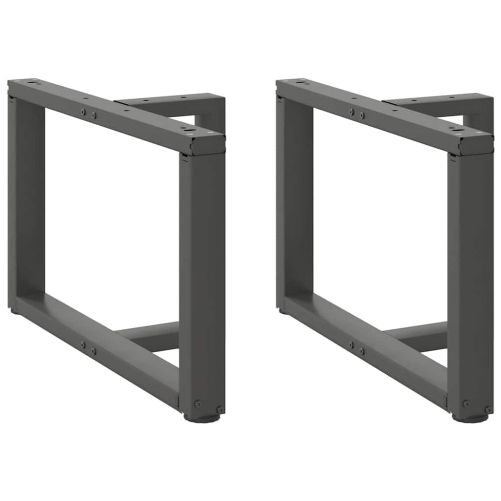 vidaXL Picioare pentru măsuță de cafea în formă de T, 2 buc., antracit, 70x25x(42-43) cm, oțel
