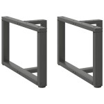 vidaXL Picioare pentru măsuță de cafea în formă de T, 2 buc., antracit, 70x25x(42-43) cm, oțel