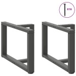 vidaXL Picioare pentru măsuță de cafea în formă de T, 2 buc., antracit, 70x25x(42-43) cm, oțel