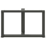 vidaXL Picioare pentru măsuță de cafea în formă de T, 2 buc., antracit, 70x25x(42-43) cm, oțel