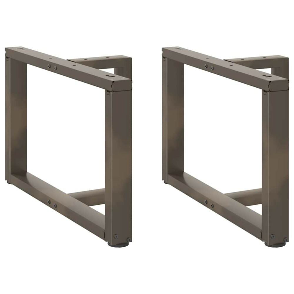 vidaXL Picioare pentru măsuță de cafea în formă de T, 2 buc., negru, 70x25x(42-43) cm, oțel