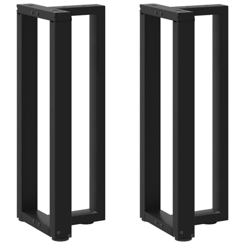 vidaXL Picioare de masă consolă în formă de T, 2 buc., negru, 25x28x(72-73) cm, oțel
