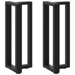 vidaXL Picioare de masă consolă în formă de T, 2 buc., negru, 25x28x(72-73) cm, oțel vidaXL Picioare de masă consolă în formă de T, 2 buc., negru, 25x28x(72-73) cm, oțel