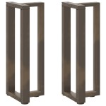 vidaXL Picioare de masă consolă în formă de T, 2 buc., negru, 25x28x(72-73) cm, oțel