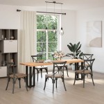 vidaXL Picioare de masă consolă în formă de T, 2 buc., negru, 38x25x(72-73) cm, oțel